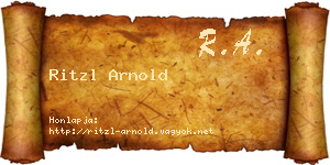 Ritzl Arnold névjegykártya