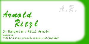 arnold ritzl business card